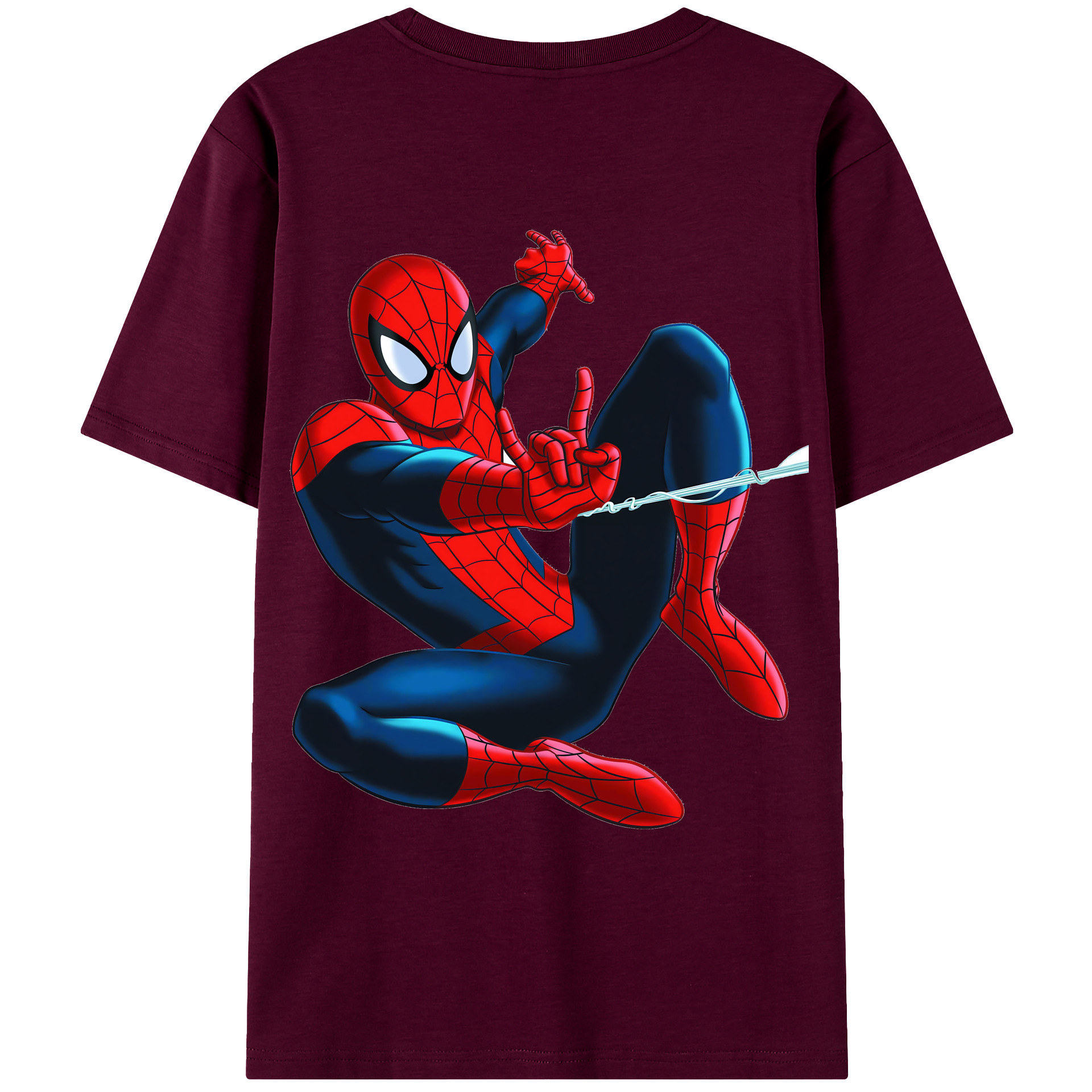 （画像用） Spider Man スパイダーマン レディース半袖Tシャツ(バックプリント)